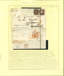 Stamp of Ireland » GB Used In Ireland 1841-43 Specialised collection of the Maltese Cross postmarks of Ireland mounted and written up on 36 album pages, showing approximately 50 covers/fronts all franked 1841 1d red, mostly single frankings, with a few doubl