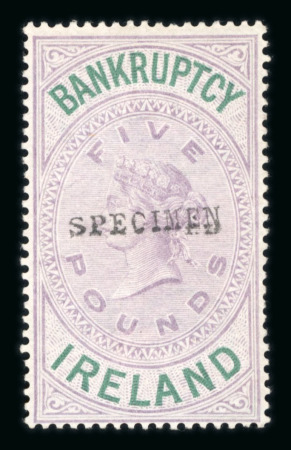 Stamp of Ireland » Revenues & Fiscals 1867-1985 Attractive, mixed, varied and interesting accumulation of revenues with Specimen ovpts, unused, used and used on documents, showing Admiralty Court, Chancery Court, Dog Licence, Petty Sessions, Records Ireland,