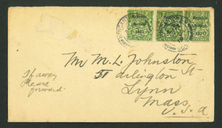 Stamp of Ireland » 1921 Unofficial Overprints Forgeries: 1921-22 GB 1/2d green, three singles, each