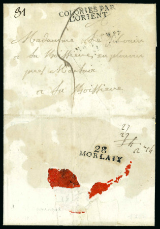 Stamp of Haiti » Republic St. Domingue 1802 disinfected entire from Plaisance to France