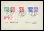 Stamp of Italy » Italy and Areas Collections and Lots 1944, two letters bearing Campione D'Italia 1944 0.05 fr-1 fr.
