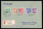 Stamp of Italy » Italy and Areas Collections and Lots 1944, two letters bearing Campione D'Italia 1944 0.05 fr-1 fr.