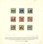 Stamp of Austria » 1st. Republic Austria Österreich 1923 Landeshauptstädte Japanpapierproben in Mappe