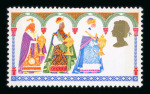 Stamp of Great Britain » Queen Elizabeth II 1969 Christmas 1s6d group of three modern errors, incl. deep slate (value etc.) omitted