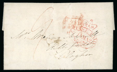 Stamp of Ireland » Pre-Stamp Postal History » Independant Post Office Period - 1784-1831 1820 (30.5) Folded entire from the Dublin Excise Office