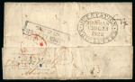 Stamp of India » Postal History 1826 Hyderabad pre stamp cover Post paid 1826 markings