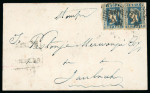 Stamp of India » 1854 Lithographs 1856 two covers from the same correspondence
