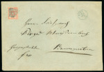 Stamp of Switzerland / Schweiz » Rayonmarken » Rayon III (grosse Ziffer) 1854, Rayon III, grosse Wertziffern, auf Umschlag « Prozessakten »