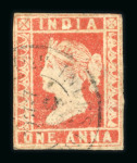 Stamp of India » 1854 Lithographs 1854 SG11-16 1a Red Lithograph used lot with 14 stamps + 1 cover