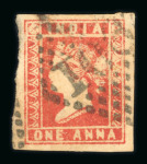 Stamp of India » 1854 Lithographs 1854 SG11-16 1a Red Lithograph used lot with 14 stamps + 1 cover