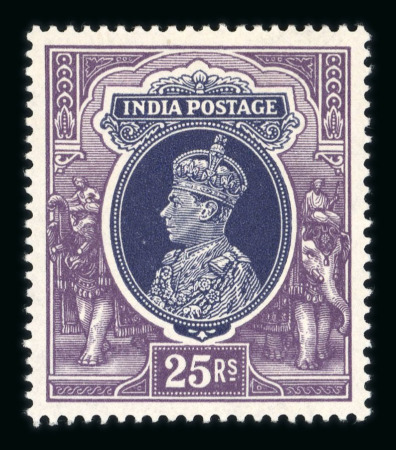 Stamp of India » 1855-1946 De La Rue and later Crown Colony Issues 1937 KGVI complete mint set of 18, with high values mint n.h., very fine and fresh