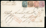 Stamp of India » Collections, Lots etc. 1855-1921 group of 25 covers mostly QV De La Rue frankings and Crown colony issues
