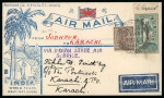 Stamp of India » Airmails 1929-1941 A small set of 4 very important AIRMAIL covers