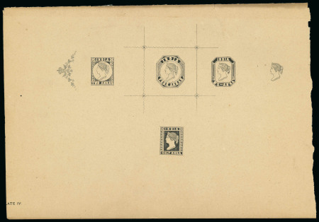 Stamp of India » 1854 Lithographs India Copper Plate IV from Hausburg 1907 book