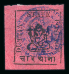 Stamp of Indian States » Duttia 1897-98  ½ anna, 1a, 2 and 4a unused