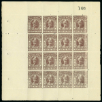 Stamp of Indian States » Morvi 1935-48 Morvi Press Prtg perf. 11 mint n.h. complete sheets of 3p (SG16), 6p (SG17) and 1 anna (SG19)