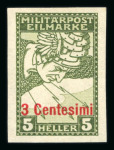 Stamp of Austria » Field Post Italy Austria Österreich Feldpost Italien 1918 Eilmarken