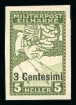 Stamp of Austria » Field Post Italy Austria Österreich Feldpost Italien 1918 Eilmarken