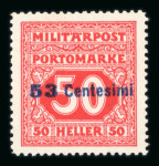 Stamp of Austria » Field Post Italy Austria Österreich Feldpost Italien 1918 Porto Proben