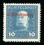 Stamp of Austria » Field Post Montenegro Austria Österreich Feldpost Montenegro 1917 Kopfsteher