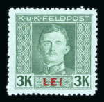 Stamp of Austria » Field Post Romania Austria Österreich Feldpost Rumänien 1917 Proben