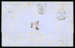 Stamp of Switzerland / Schweiz » Sitzende Helvetia Gezaehnt » Destinationen 1867, 1 Fr. goldbronze rötlich als Einzelfrankatur nach China