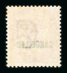 Stamp of India » 1855-1946 De La Rue and later Crown Colony Issues 1860-1882 issues overprinted "CANCELLED" by either Samuel Type 16 or 17 De La Rue typeset overprint