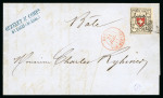 Stamp of Switzerland / Schweiz » Orts-Post und Poste Locale 1851, Orts-Post ohne Kreuzeinfassung auf Brief