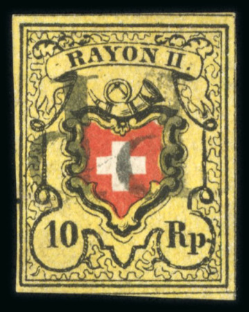 Stamp of Switzerland / Schweiz » Sammlungen 1850-1852, Rayon Sammlung auf Albumblatt mit 46 Marken