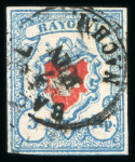 Stamp of Switzerland / Schweiz » Sammlungen 1850-1852, Rayon Sammlung auf Albumblatt mit 46 Marken