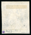Stamp of Switzerland / Schweiz » Sitzende Helvetia Ungezähnt » Münchner Druck, 3. Auflage 1854, 10 Rp. blau, in frischer Farbe, allseits weissrandig, aus der oberen Bogenecke