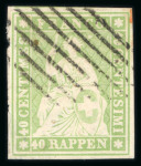 Stamp of Switzerland / Schweiz » Sammlungen 1854-1862, umfangreiche Strubelsammlung