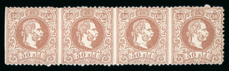 Stamp of Austria » Austrian Levant Österr. Post in der Levante, 1867 50so MITTE UNGEZÄHNT