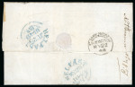 Stamp of Ireland » Transatlantic Mail to, from and via Ireland 1849 (7.5) Folded entire from New York to Belfast,