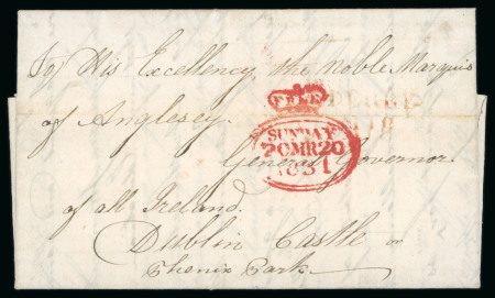 Stamp of Ireland » Pre-Stamp Postal History » Independant Post Office Period - 1784-1831 1831 (March 5th) Folded entire sent from Dunfanaghy,