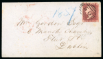 Stamp of Ireland » Postal History (Arranged alphabetically by County) Dublin: 1857 Envelope from Barnstable to Dublin, franked