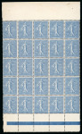 Stamp of France » Émissions à partir de 1900 1903, exceptionnel panneau de 25 exemplaires neuf**