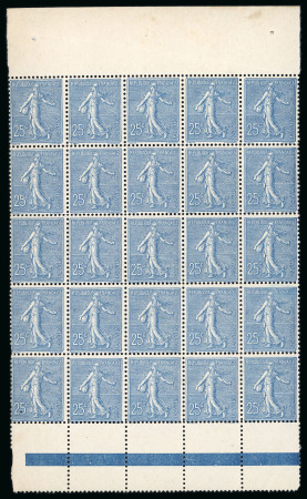 Stamp of France » Émissions à partir de 1900 1903, exceptionnel panneau de 25 exemplaires neuf**