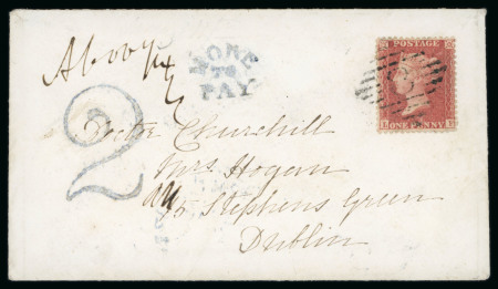 Stamp of Ireland » Postal History (Arranged alphabetically by County) Armagh: 1857 (10.9) Envelope from Armagh to Dublin,