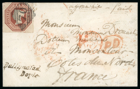 Stamp of Ireland » Postal History (Arranged alphabetically by County) Roscommon - Ballynafad Boyle: 1852 (27.9) Envelope