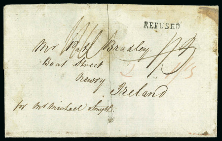 Stamp of Ireland » Pre-Stamp Postal History » Unified Post Period - 1827-1839 1838 (July 9th) Folded letter sent from Hillsboro to