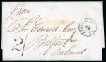 Stamp of Ireland » Transatlantic Mail to, from and via Ireland 1867 Unpaid letter sent from New York via Derry to