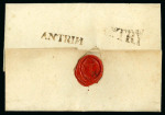 Stamp of Ireland » Postal History (Arranged alphabetically by County) Antrim: The Post Office in Antrim was first opened