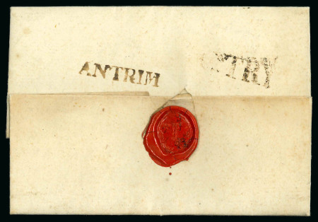 Stamp of Ireland » Postal History (Arranged alphabetically by County) Antrim: The Post Office in Antrim was first opened