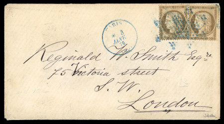 Stamp of France » Lettres Classiques 1876, lettre affranchie avec Cérès dentelé Y&T n°56