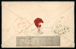 Stamp of Ireland » Postal History (Arranged alphabetically by County) Wicklow - Bray: 1840 Mulready 1d envelope, stereo number