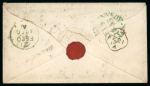 Stamp of Ireland » Postal History (Arranged alphabetically by County) Wicklow - Kilcoole: 1856 (19.2) Small neat envelope addressed to New York, bearing stunning 2-line KILCOOLE / NEWTOWNMTKENNEDY hs