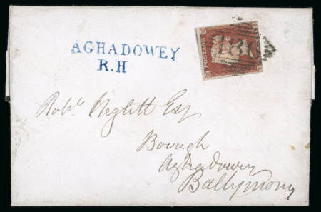Stamp of Ireland » Postal History (Arranged alphabetically by County) Derry - Aghadowey: 1845 Two folded covers both franked