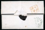Stamp of Ireland » Postal History (Arranged alphabetically by County) Derry - Aghadowey: 1845 Two folded covers both franked