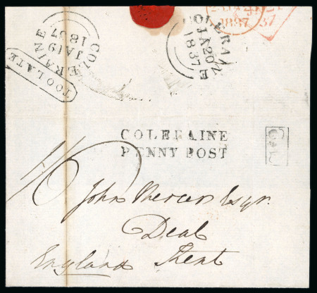 Stamp of Ireland » Postal History (Arranged alphabetically by County) Derry - Colraine: 1787-1837 Attractive group of thirteen